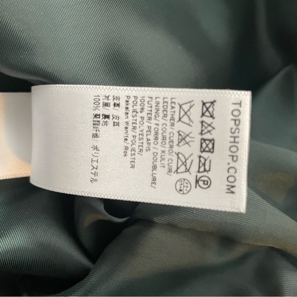 NWT Topshop Black Genuine Leather Skirt Sz 4 - Picture 4 of 15